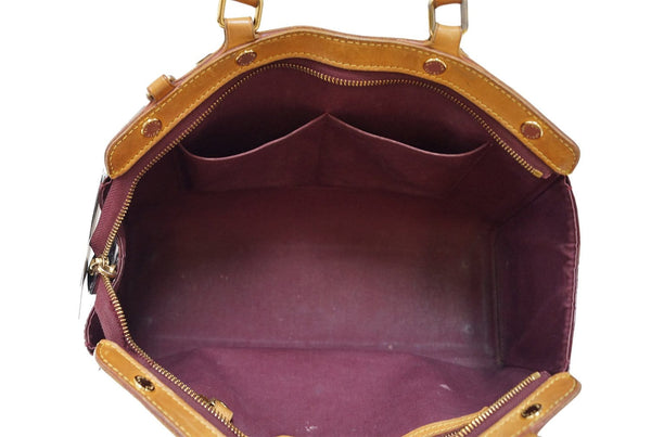 LOUIS VUITTON Rouge Fauviste Vernis Leather Brea MM Satchel Bag