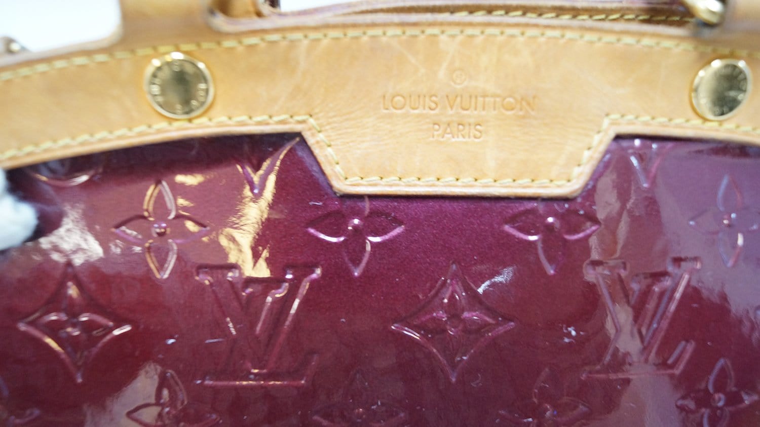 A LOUIS VUITTON VERNIS BREA GM ROUGE FAUVISTE BAG for sale at