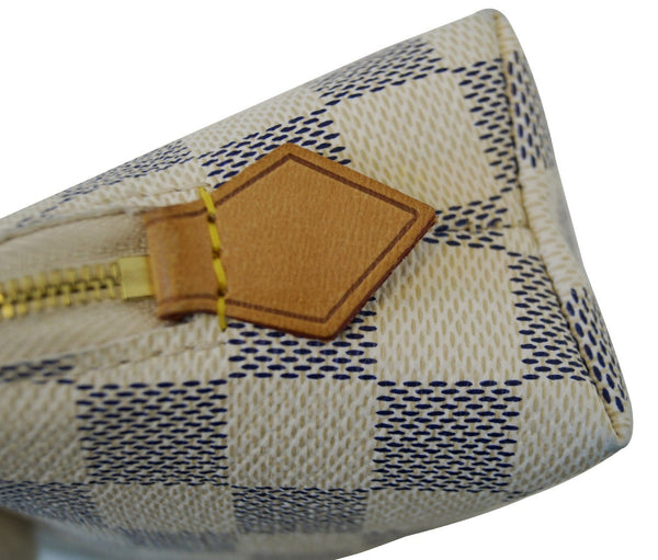 LOUIS VUITTON Damier Azur Pochette Cosmetic Pouch 