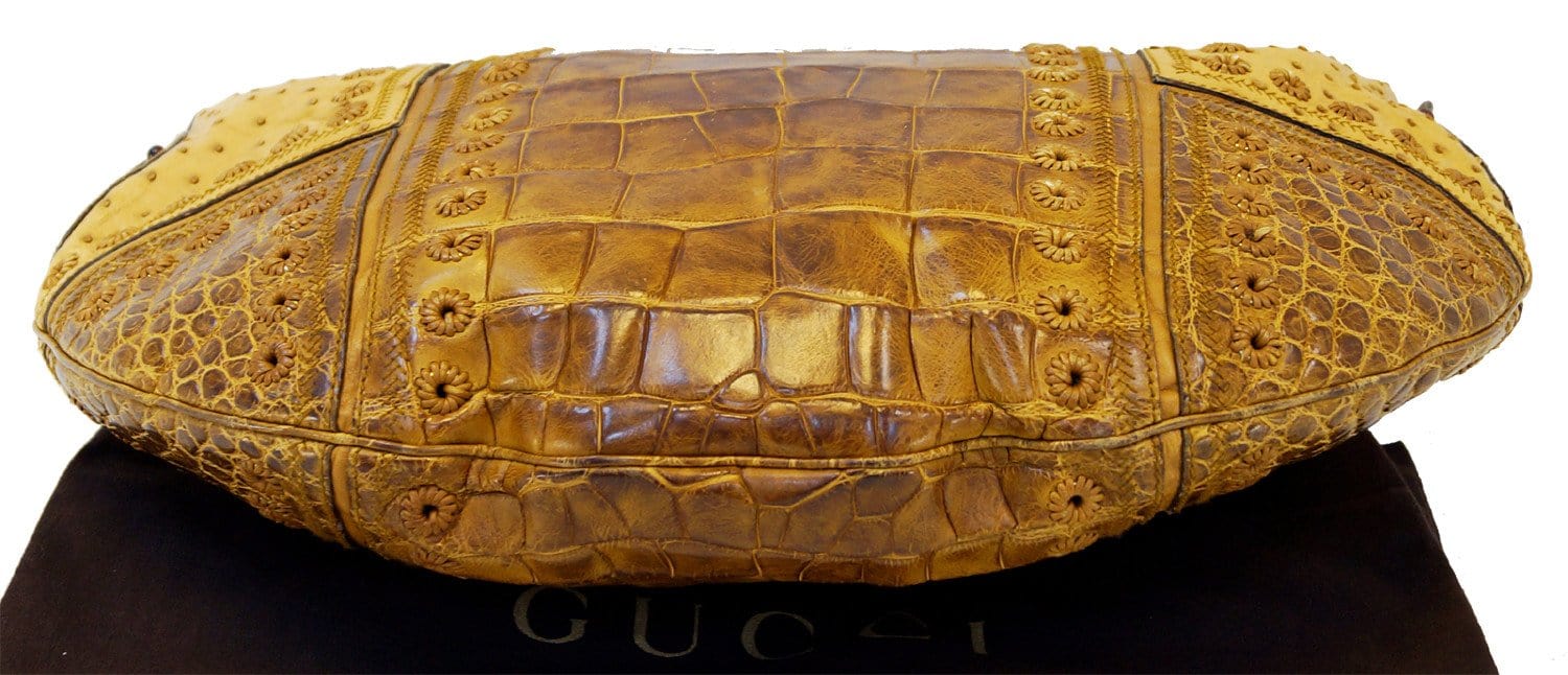 Limited Edition Gucci Orange Crocodile Shoulder Bag