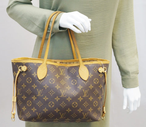 LOUIS VUITTON Monogram Canvas Neverfull PM Tote Shoulder Bag