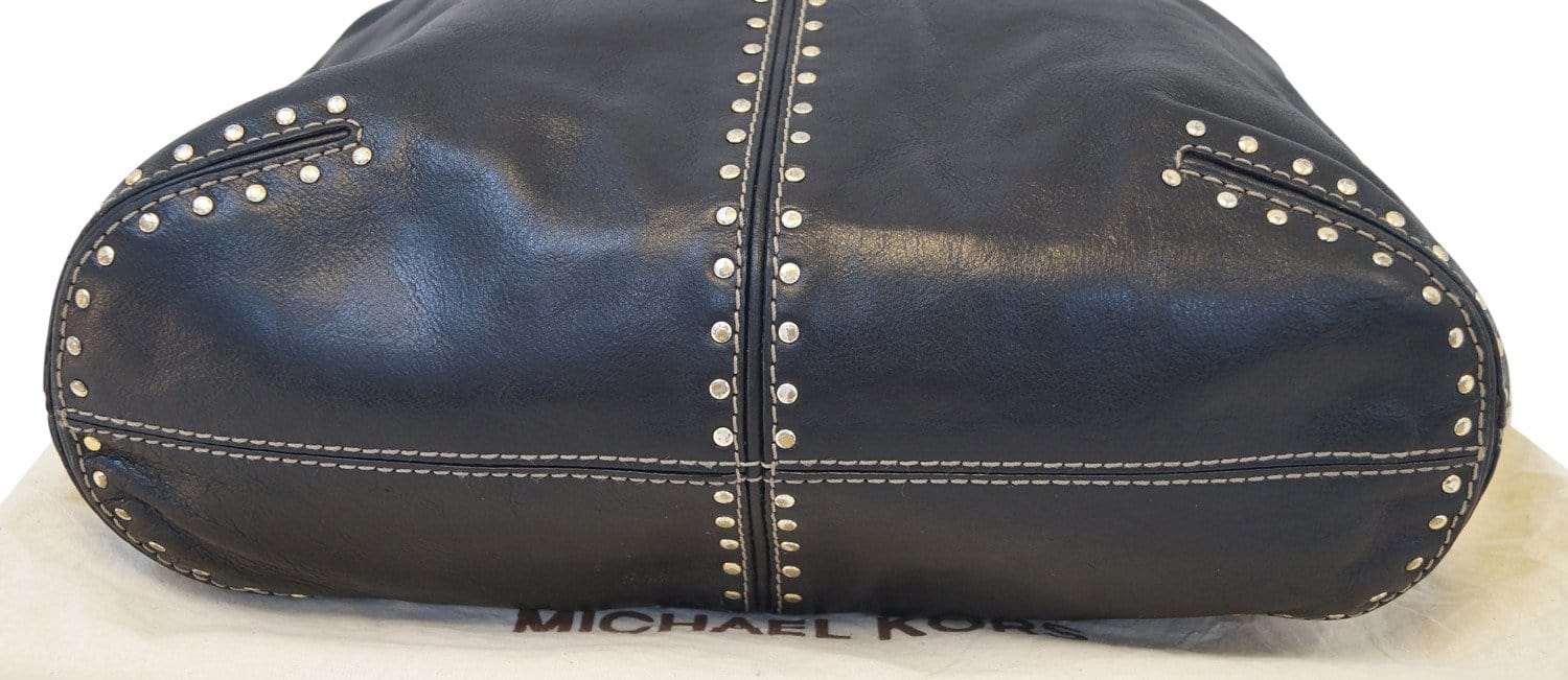 Michael Kors Astor Large Studded Suede Shoulder Bag