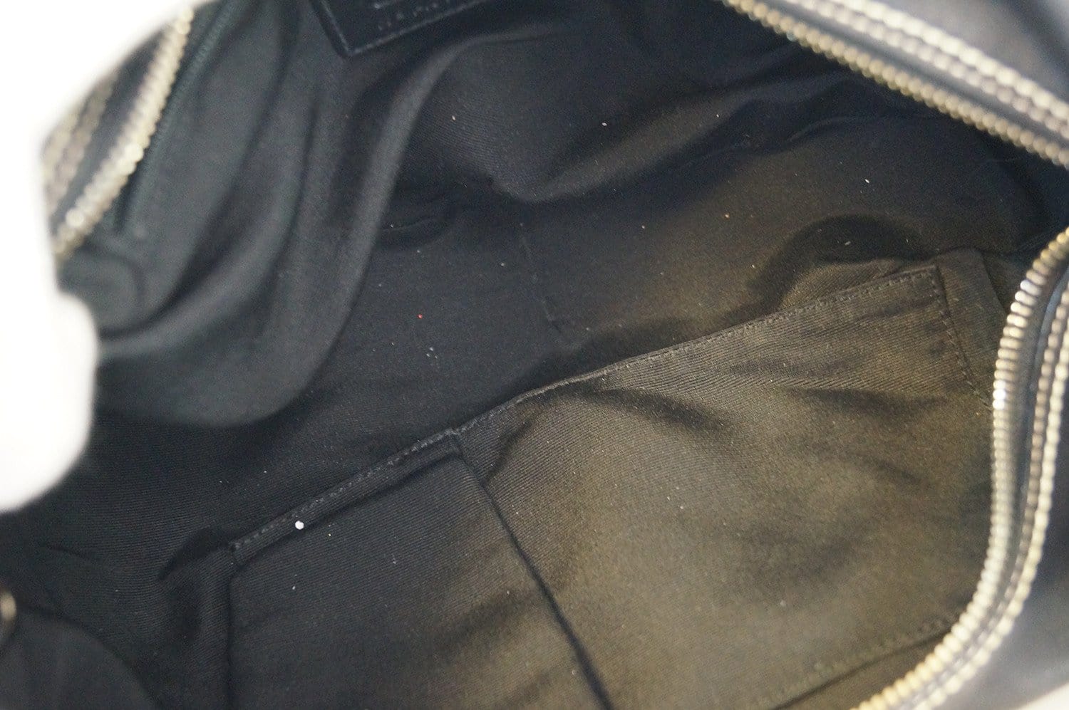 Coach Black Monogram Shoulder Bag Purse Small Zippered