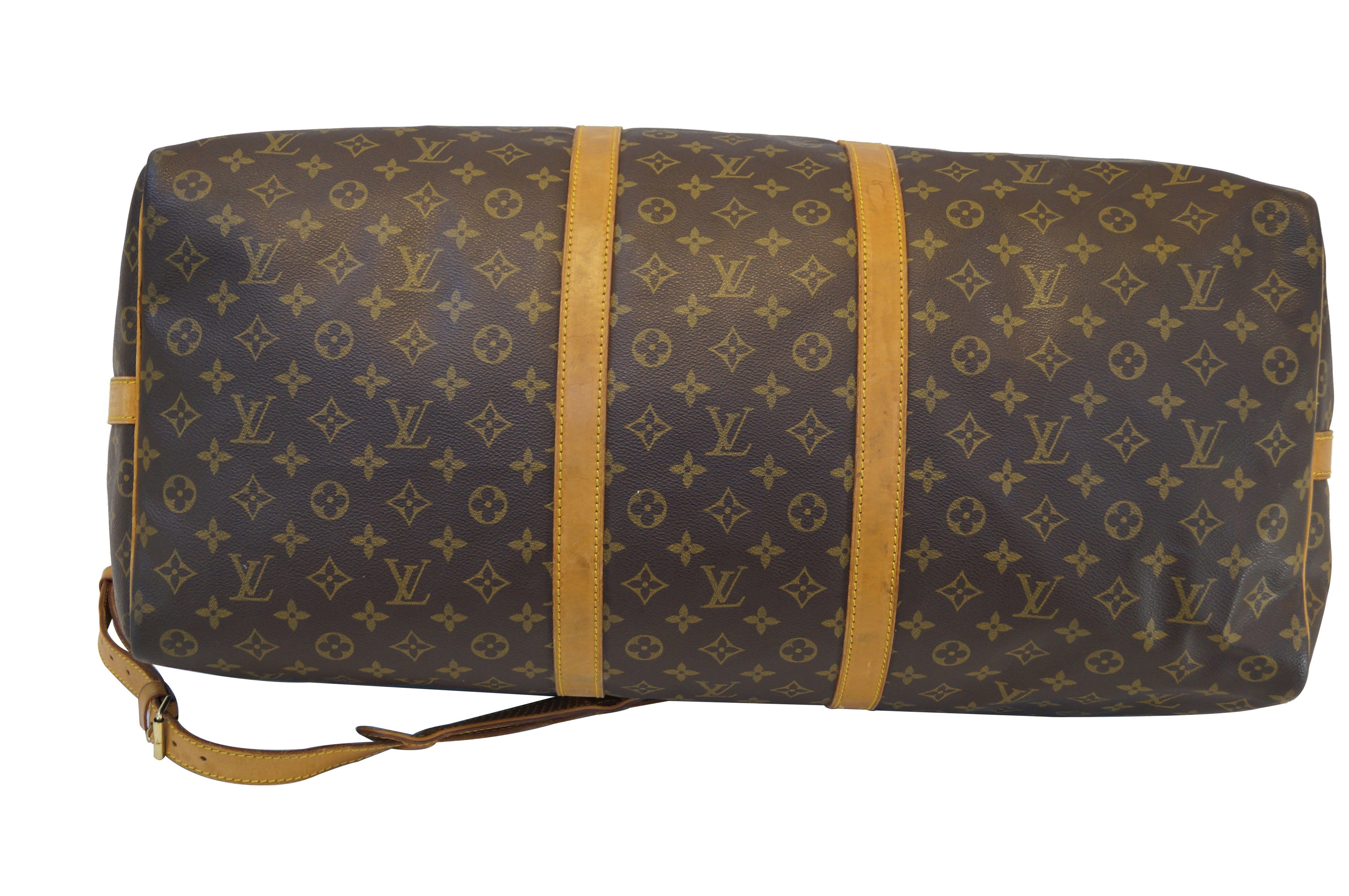 Louis Vuitton Monogram Keepall Bandouliere 60 Crossbody Travel Bag