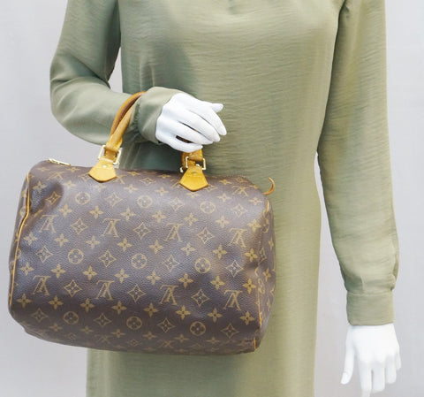 LOUIS VUITTON Monogram Canvas Speedy 30 Satchel Bag