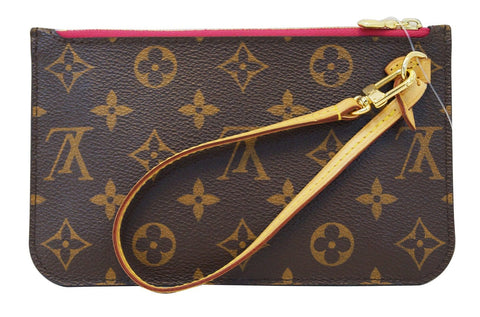 LOUIS VUITTON Monogram Neverfull MM Pochette Wristlet Clutch