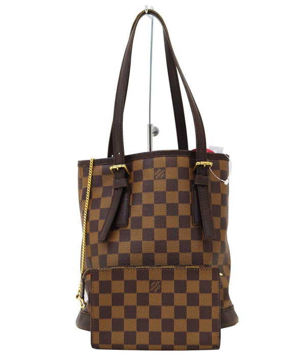 LOUIS VUITTON Damier Ebene Brown Marais Bucket Bag - Final Call