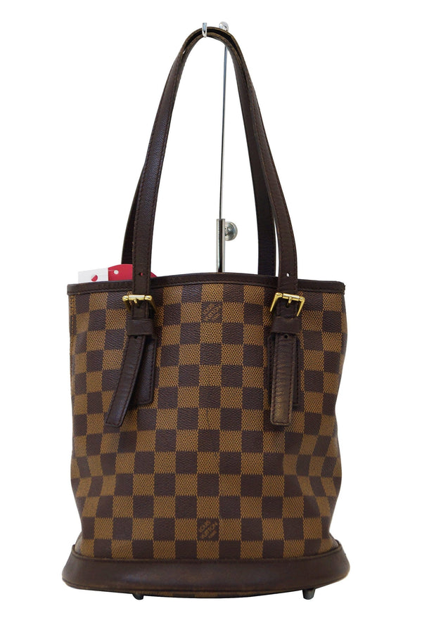 LOUIS VUITTON Damier Ebene Brown Marais Bucket Bag - Final Call