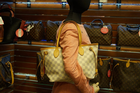 LOUIS VUITTON Damier Azur Neverfull PM Tote Bag