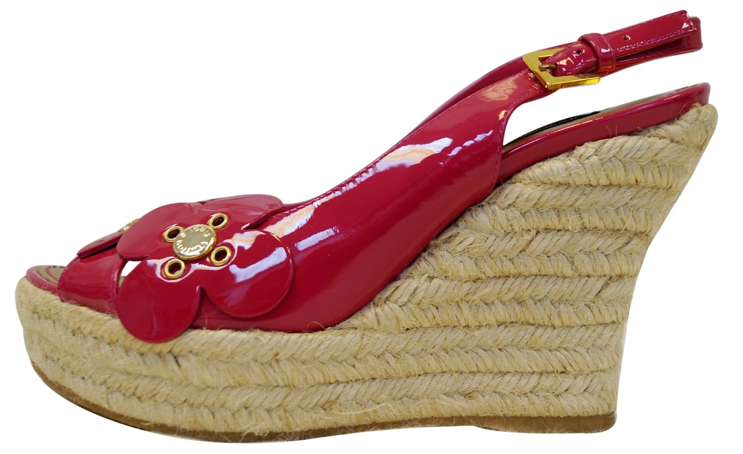 Louis Vuitton Embellished Wedge Platform Ankle Wrap Espadrille Sandals Size  37.5 at 1stDibs
