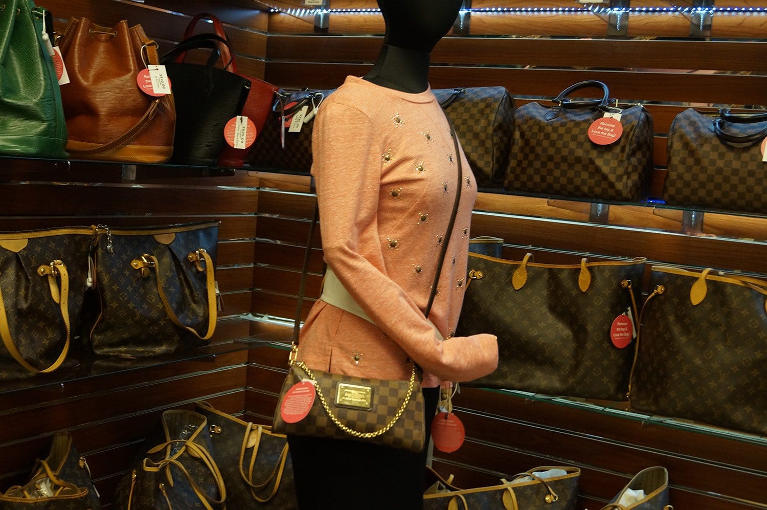 Pre-Loved Louis Vuitton Clutch Eva Brown Damier Azur Canvas Cross Body Bag
