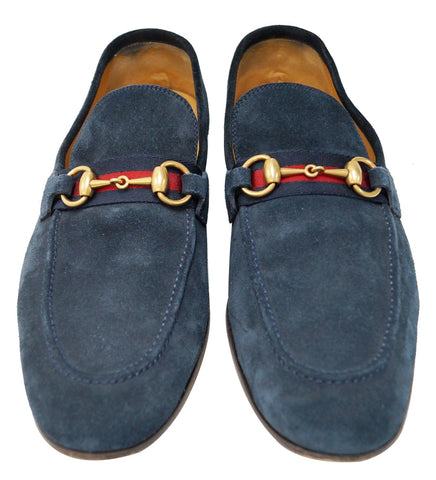 Gucci Horsebit Suede Moccasins Loafer with Web Men's Size 8