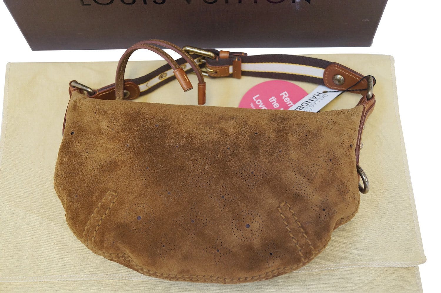 Louis Vuitton Limited Edition Cacao Monogram Suede Onatah Pochette Bag -  Yoogi's Closet