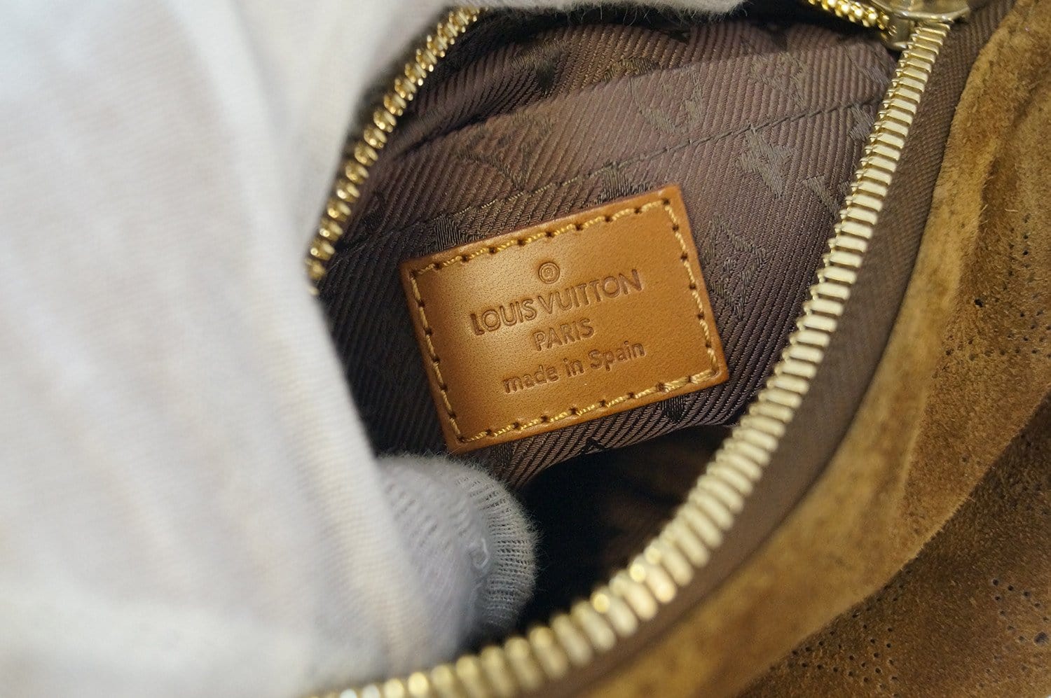 Louis Vuitton Orange Suede Onatah PM Bag.  Luxury Accessories