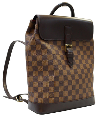 LOUIS VUITTON Damier Ebene Soho Backpack Bag  