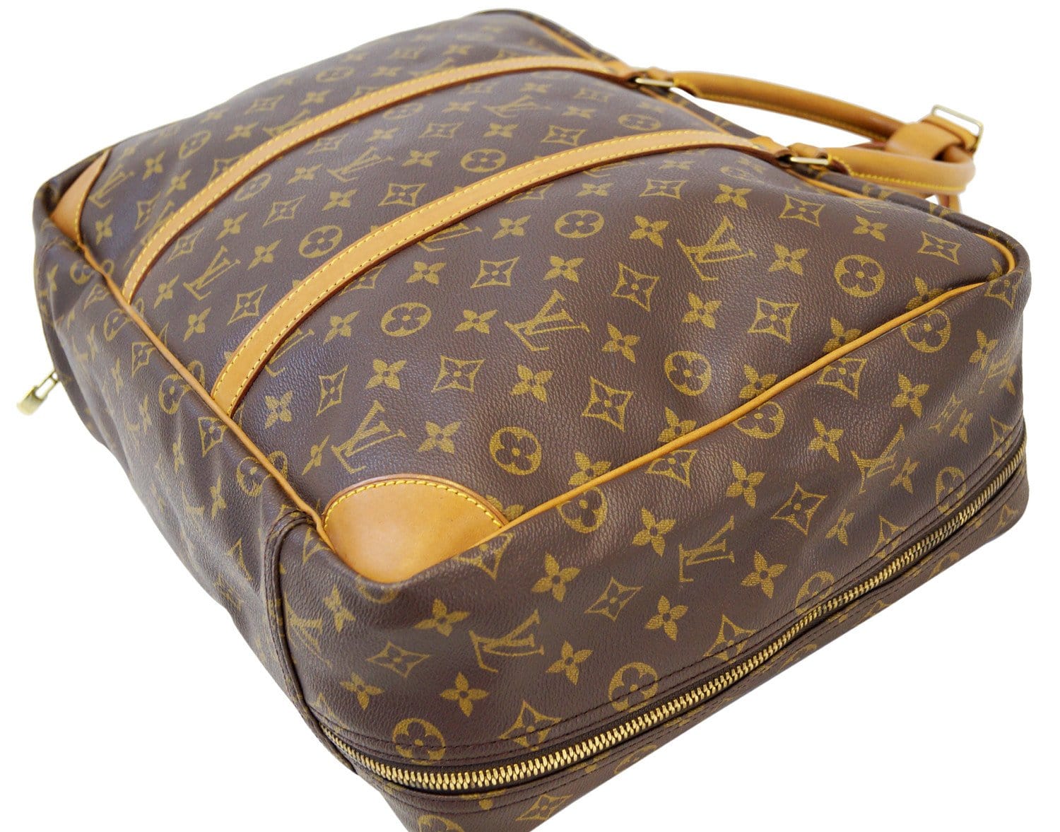 Authenticated Used Louis Vuitton Boston Bag Sirius 45 Brown Beige