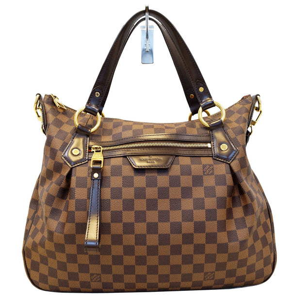 LOUIS VUITTON Evora MM Damier Ebene Tote Shoulder Bag