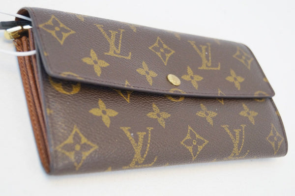 LOUIS VUITTON Monogram Canvas Long Flap Sarah Wallet