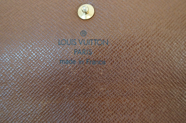 LOUIS VUITTON Monogram Canvas Long Flap Sarah Wallet