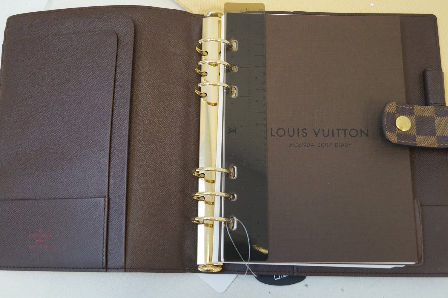 Louis Vuitton Damier Ebene Small Ring Agenda Cover - Brown Books
