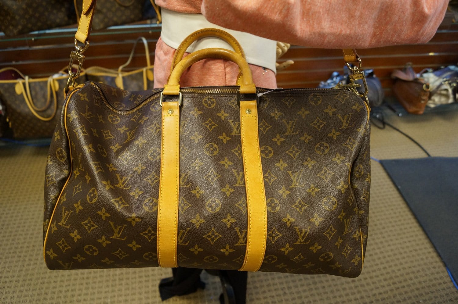 Louis Vuitton Keepall 45 Monogram Boston Bag Duffle Travel bag Brown