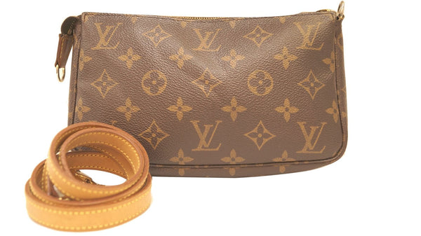 LOUIS VUITTON Monogram Canvas Pochette Accessoires Long Shoulder Pouch