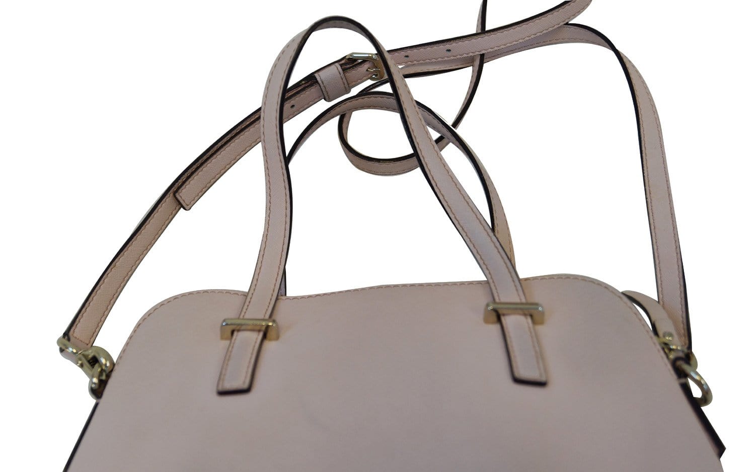 Kate Spade Bag Pink Saffiano Leather Satchel Crossbody Handbag