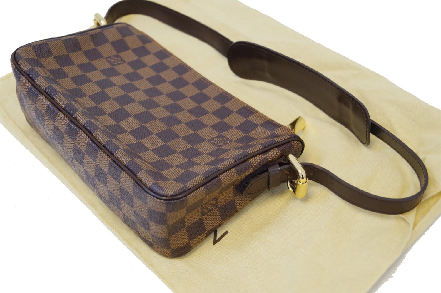 Louis Vuitton Ravello GM Damier Ebene Canvas Shoulder Bag on SALE