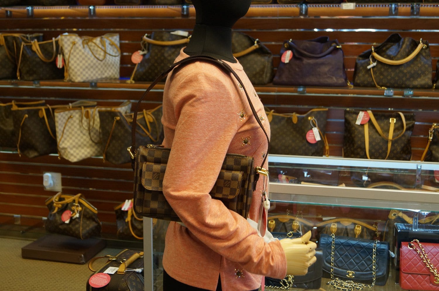 Louis Vuitton, Bags, Auth Louis Vuitton Damier Ravello Gm Shoulder Cross  Body Bag
