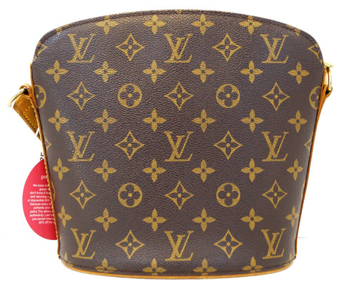 LOUIS VUITTON Monogram Canvas Drouot Brown Shoulder Bag