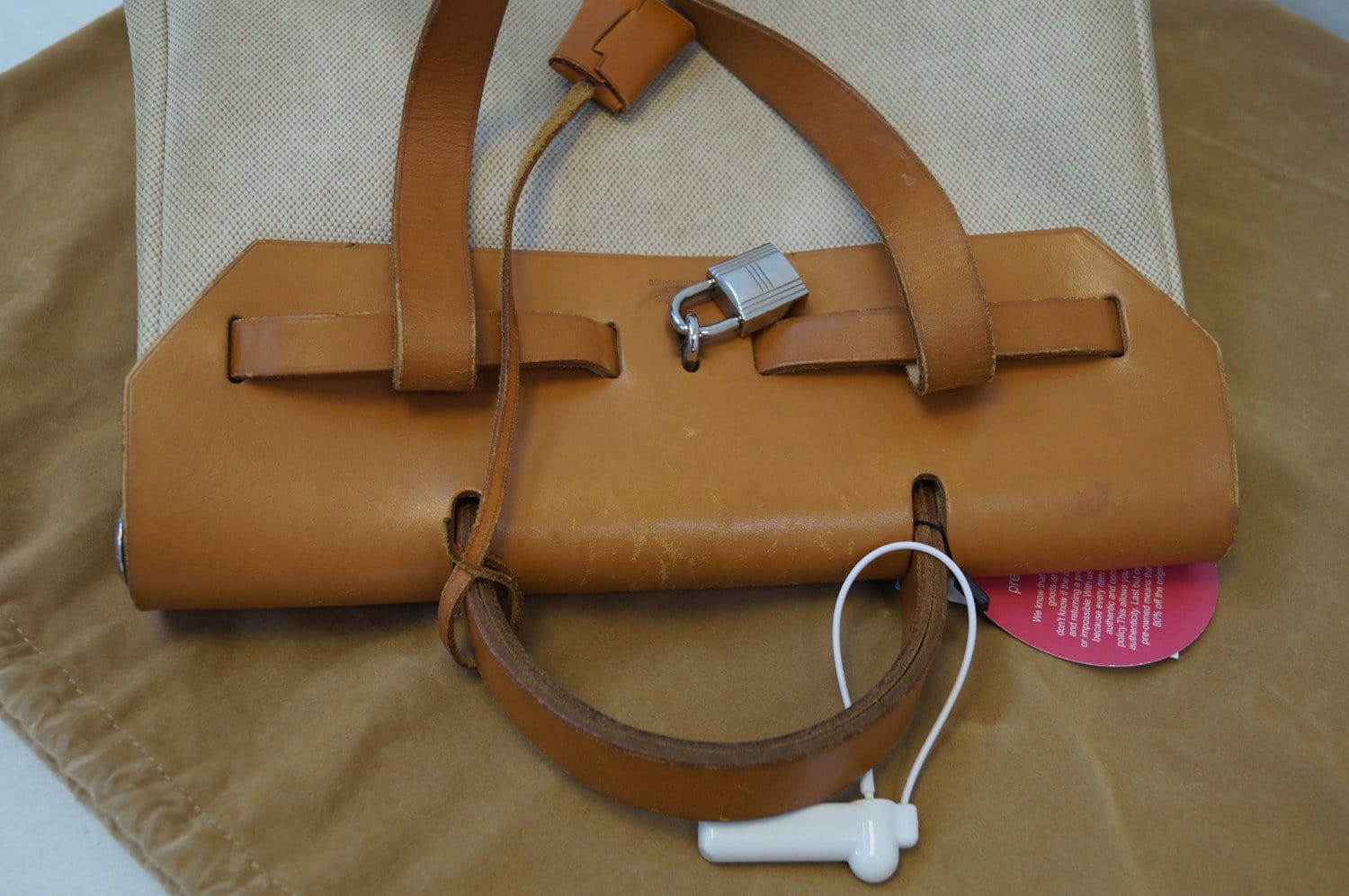 Hermes Hermes Herbag PM 2 in 1 Canvas Brown Leather Shoulder Bag