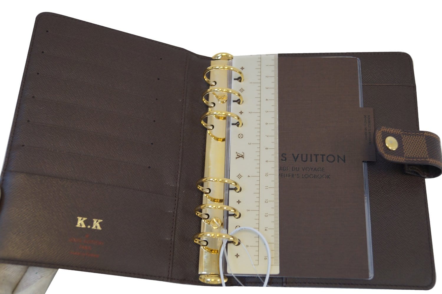 Louis Vuitton Damier Ebene Small Ring Agenda PM Diary Cover
