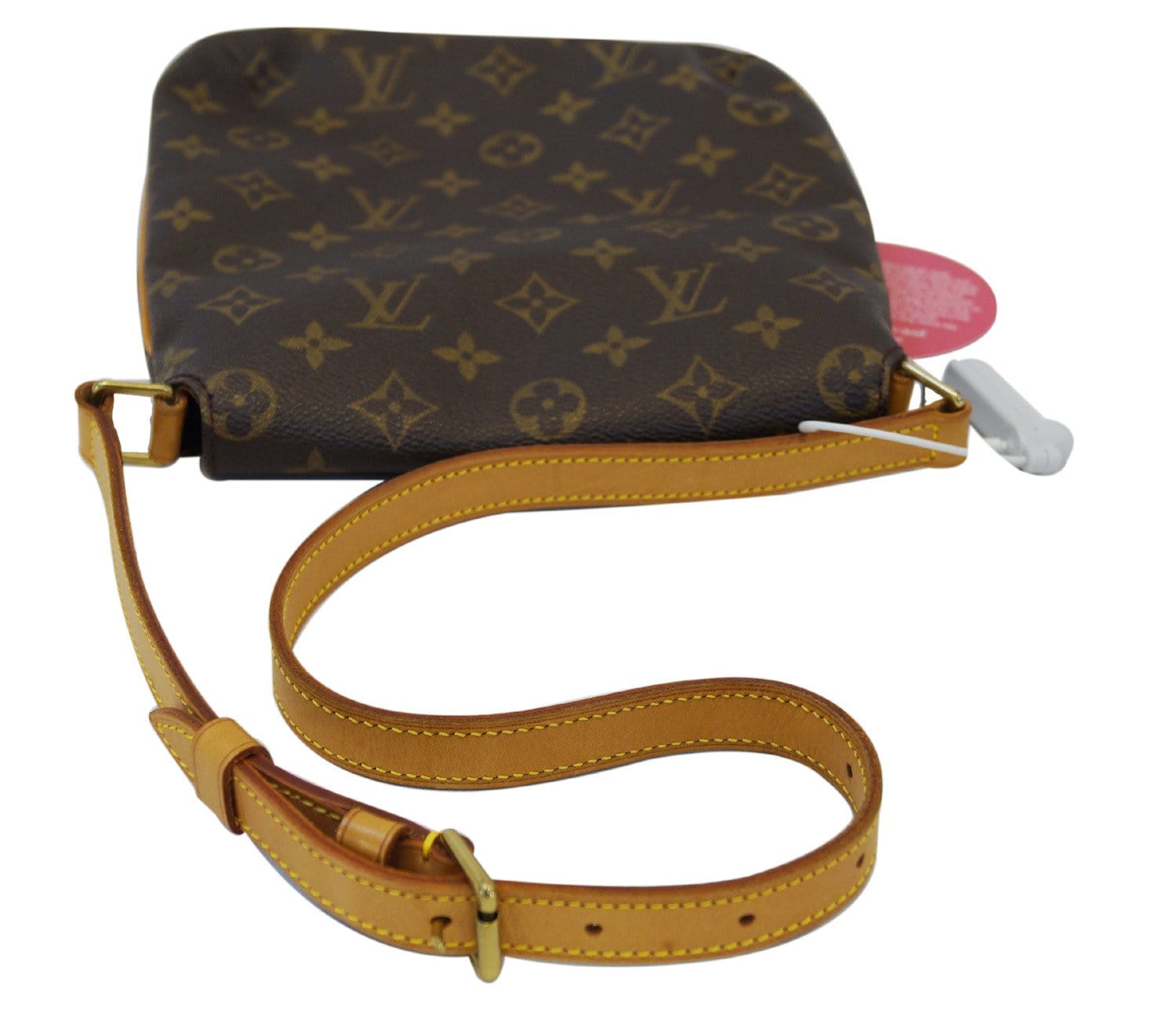 Louis Vuitton Monogram Musette Salsa Leather Suede Brown Long Shoulder bag  574