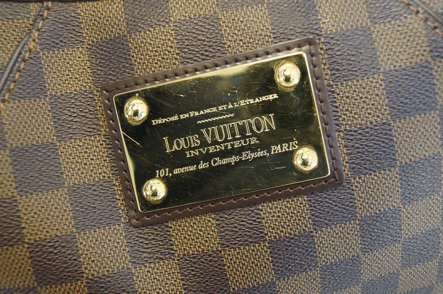 PRELOVED Louis Vuitton Damier Ebene Thames GM Shoulder Bag AR4038