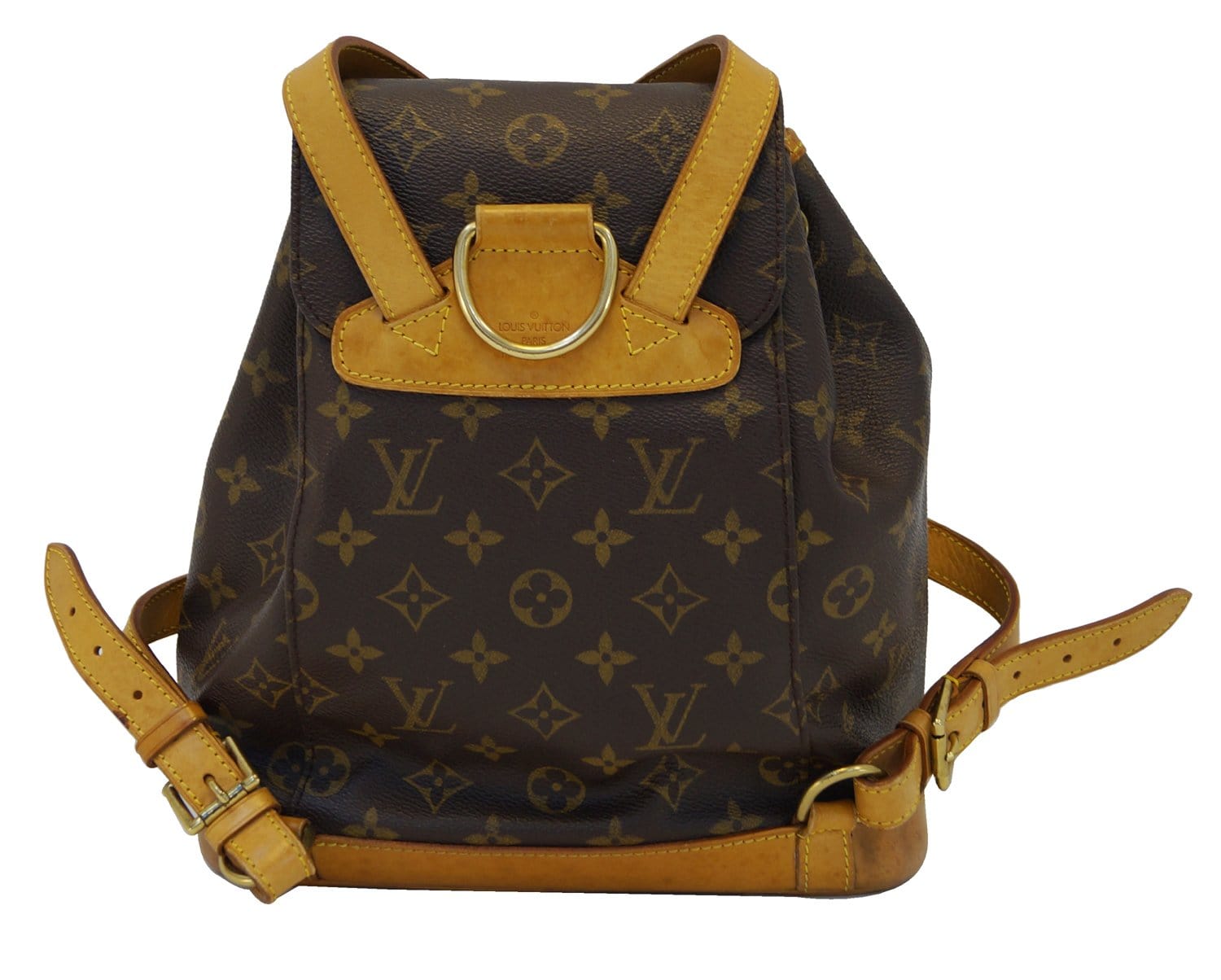 Louis Vuitton LV Montsouris MM Monogram Logo Vintage Backpack Flap  Drawstring Bag
