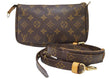 LOUIS VUITTON Monogram Canvas Pochette Accessoires Long Shoulder Pouch