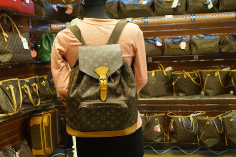 LOUIS VUITTON Monogram Brown Montsouris GM Backpack Bag