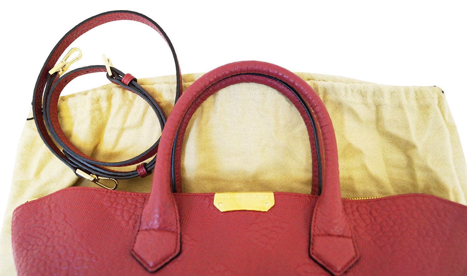 Medium Check & Leather Tote Bag