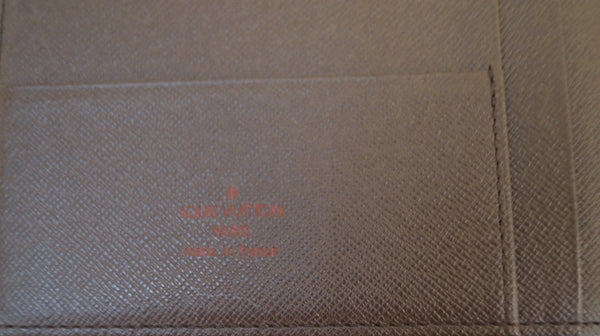 LOUIS VUITTON Damier Ebene Brown Agenda GM Planner Cover