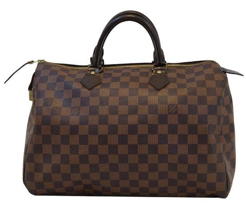 LOUIS VUITTON Damier Ebene Speedy 35 Handbag