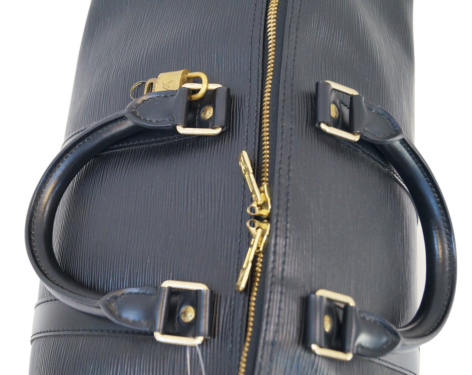Louis Vuitton Black Epi Leather Keepall 45 Boston Duffle Bag 1013lv16