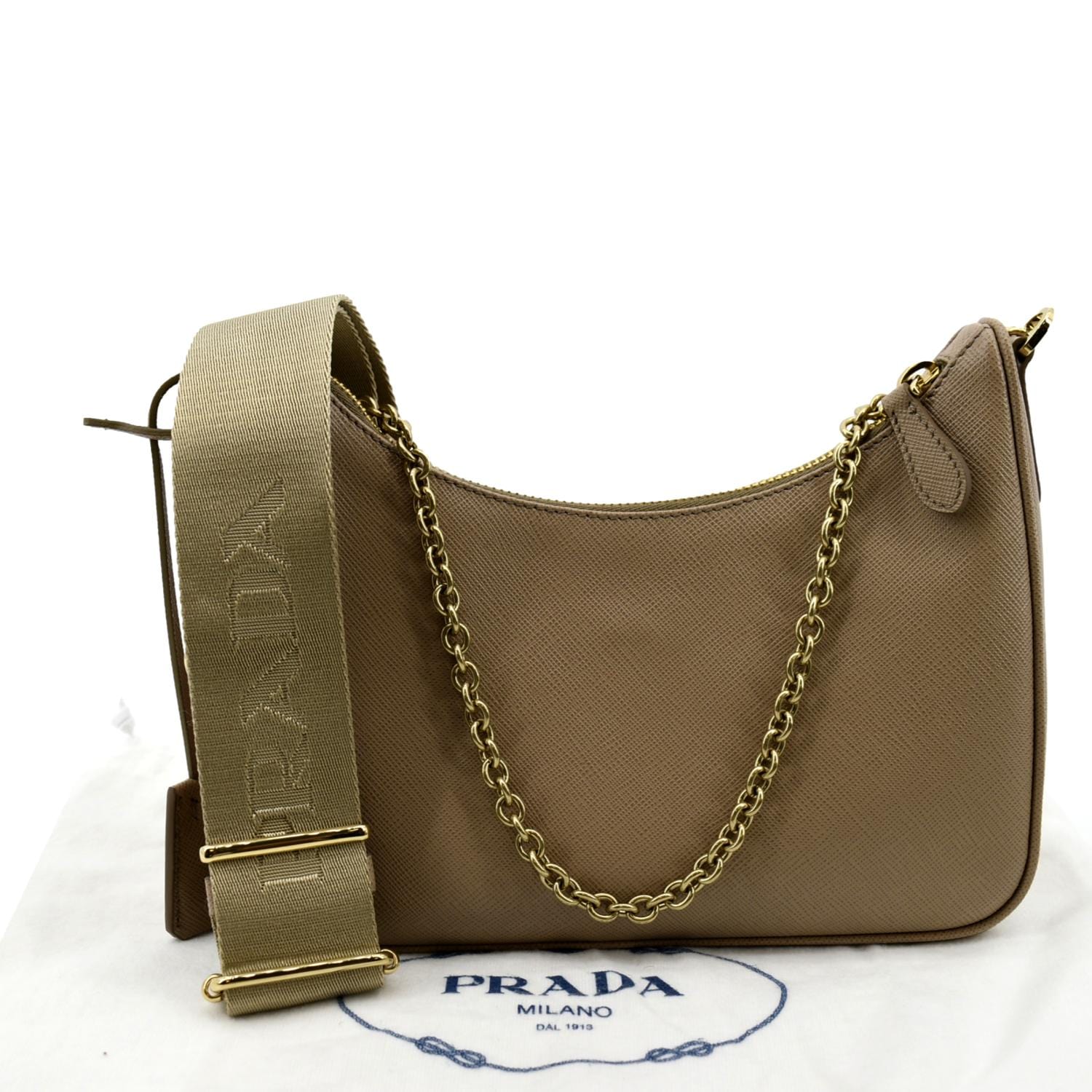 Prada Re-Edition 2005 Saffiano Leather Bag, Women, Slate