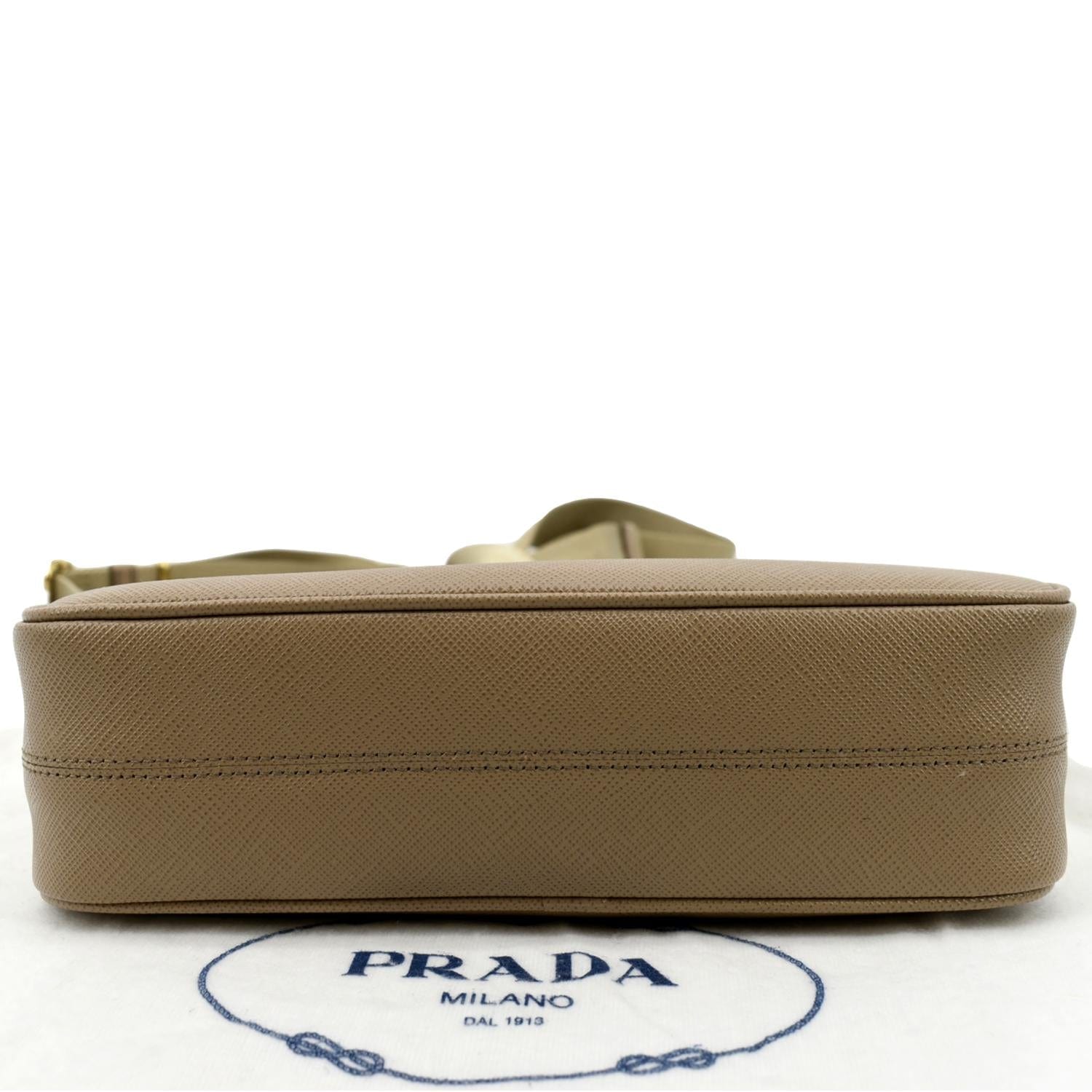 Prada Re-Edition 2005 Saffiano Leather Bag w/ Gold Hardware at 1stDibs
