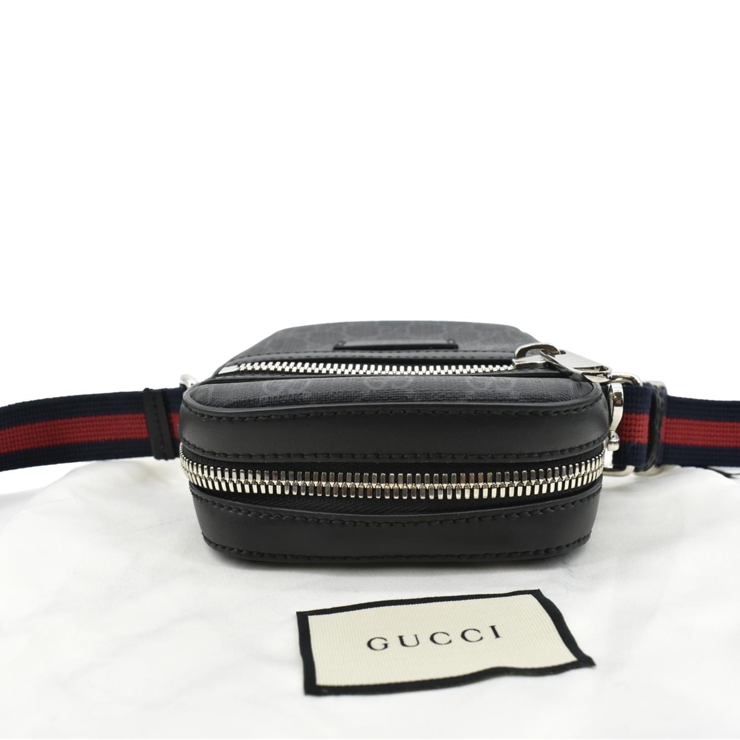 Gucci Gg Supreme Web Belt Bag Black