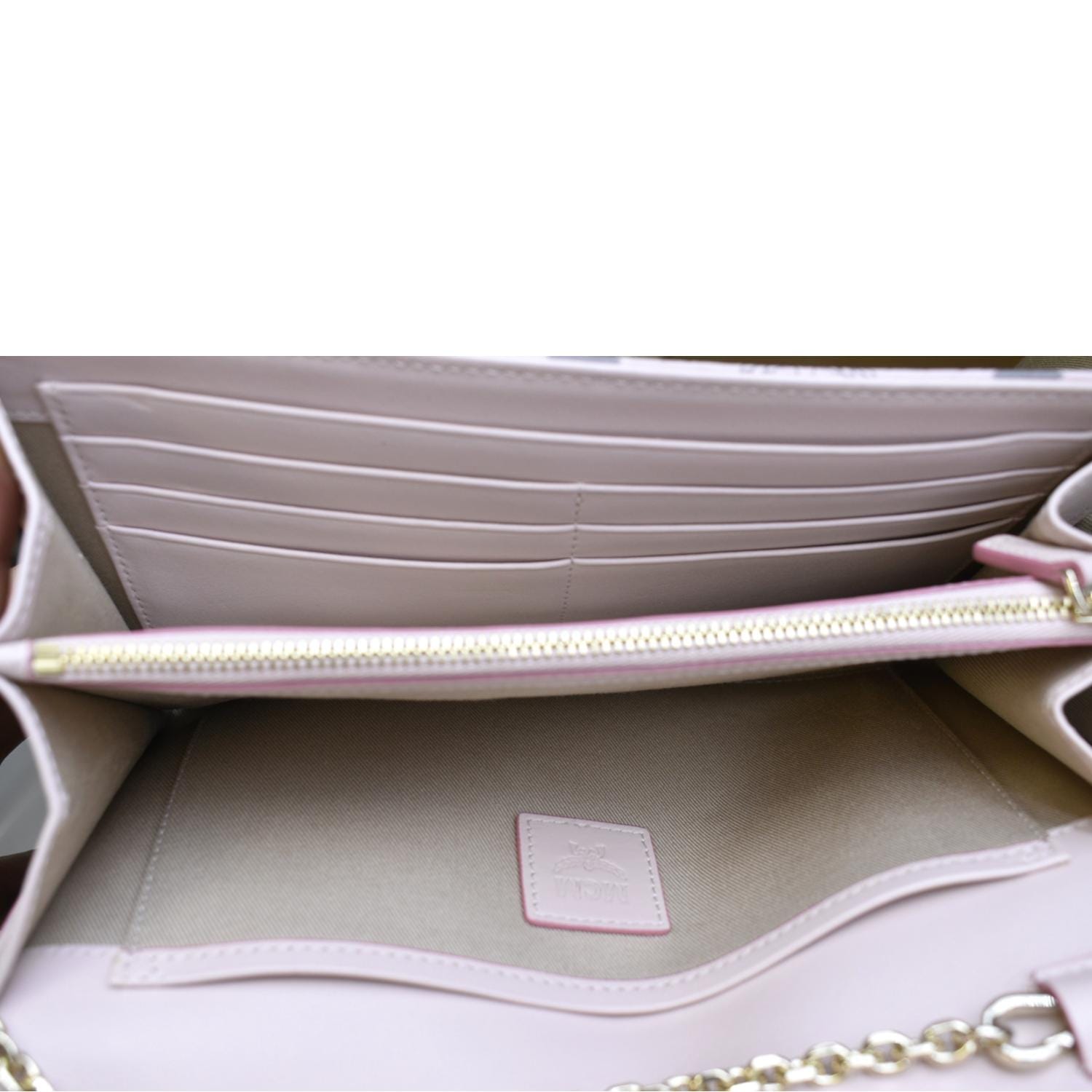 MCM Patricia Crossbody Shoulder Bag Sugar Pink in Leather with Silver-tone  - US