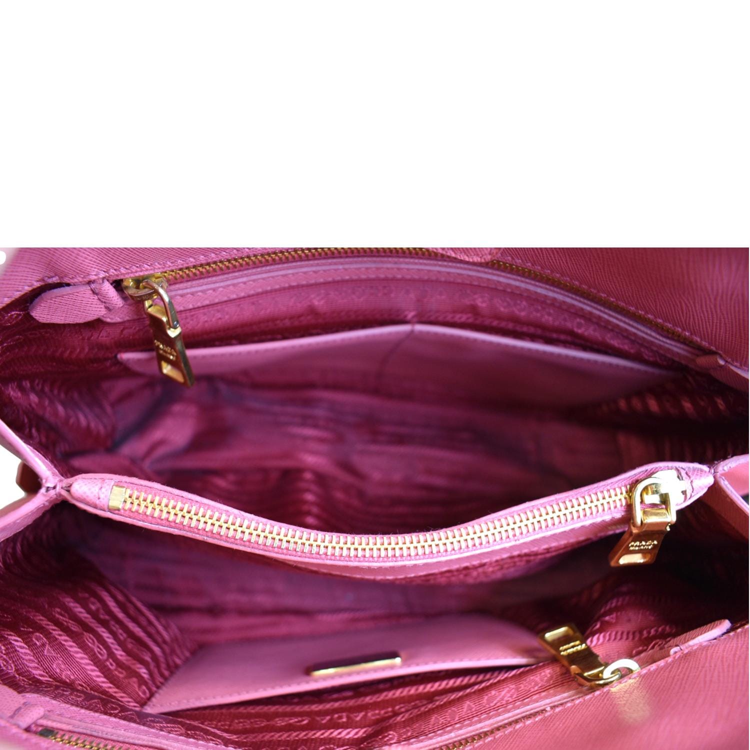 Prada Promenade Bag Saffiano Leather Small Pink 17771622