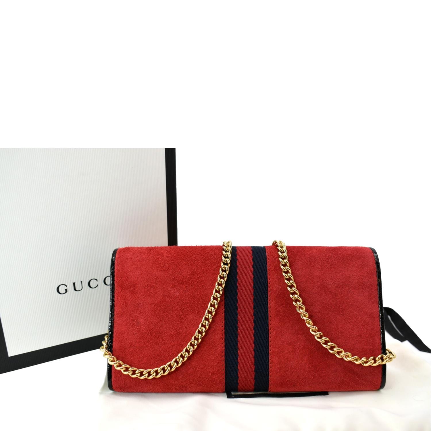 Gucci Ophidia GG Leather Wallet On Chain (Wallets and Small