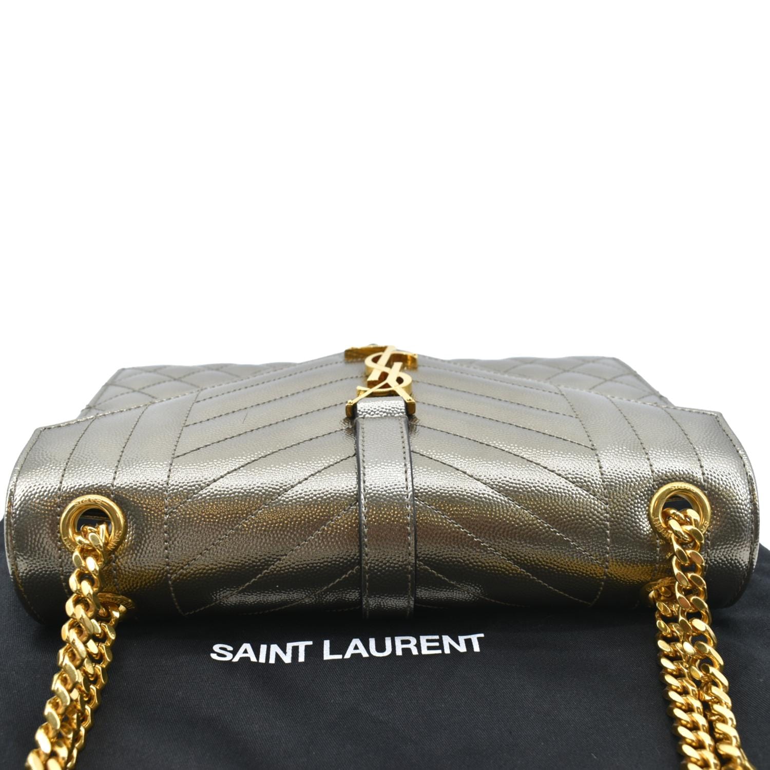 Saint Laurent Medium Envelope Monogram Matelassé Leather Shoulder