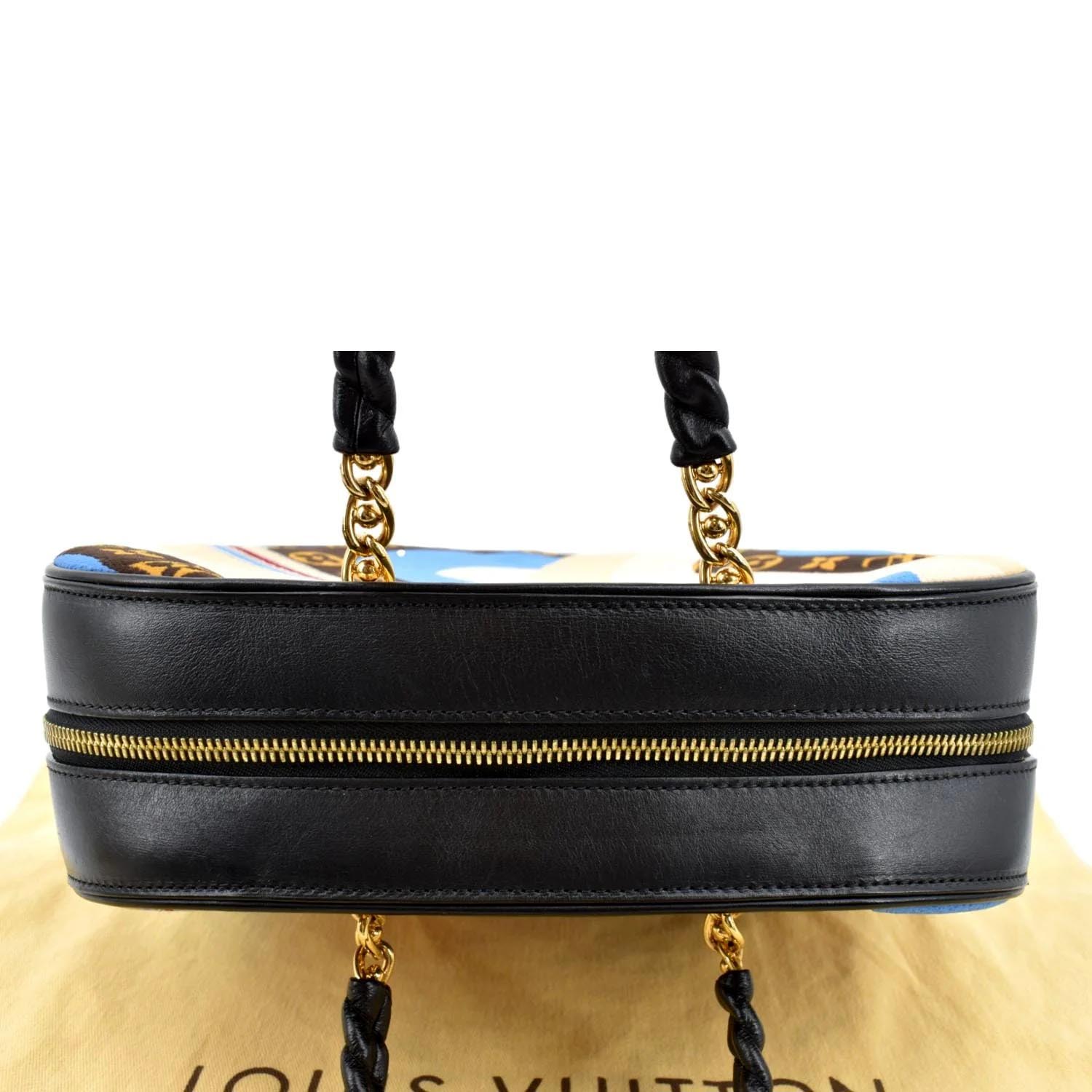 Louis Vuitton Black Bowling Vanity Tuffetage Bag Multiple colors