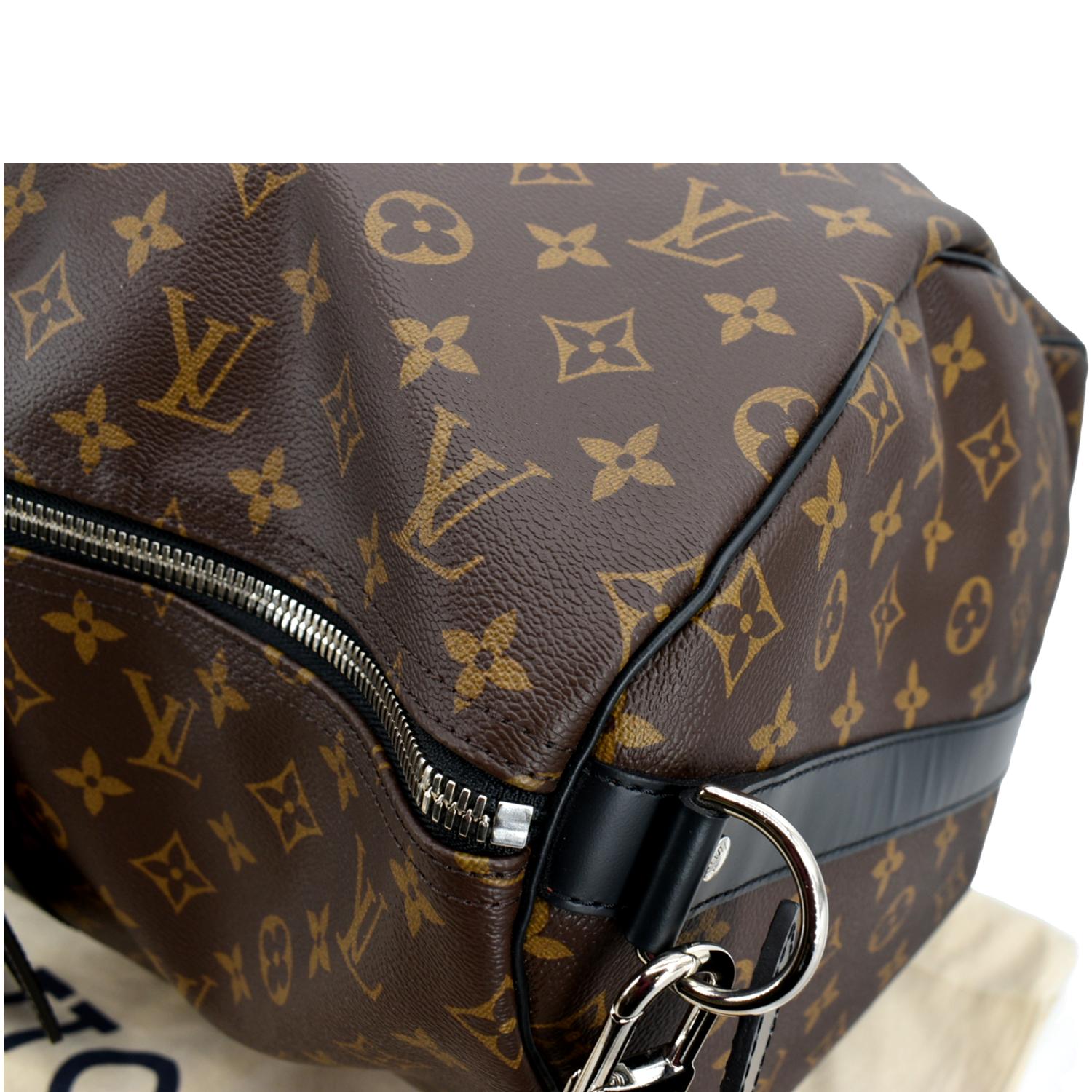 Louis Vuitton Keepall Bandouliere 55 Brown Canvas Travel Bag (Pre-Owne